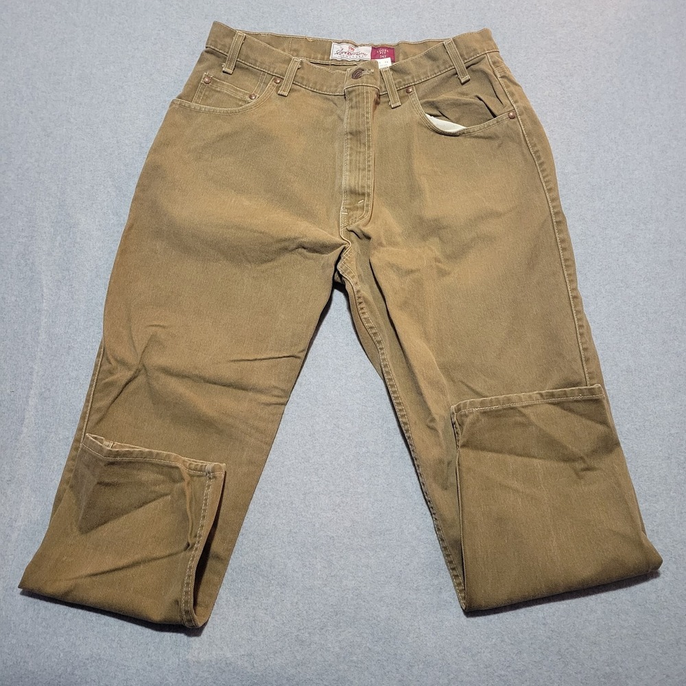 Vintage Loose Fit Levis Jeans Mens 38x29 Tan 545 Denim Cotton Gold Tab 90s 1994